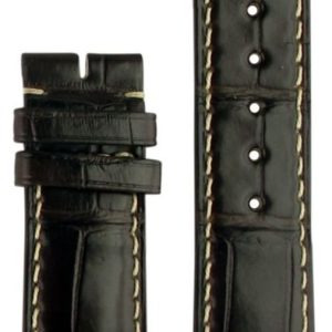 Longines Leather Brown Alligator with White Stitching 22mm Men’s Strap L682120161 22mm