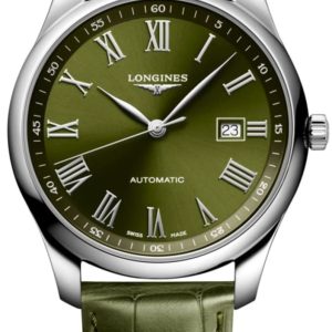 Longines Master Collection Automatic 42mm Green Dial Leather Strap Men’s Watch L2.893.4.09.2 42mm