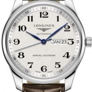 Longines Master Collection Automatic 42mm Silver Dial Brown Leather Strap Men’s Watch L2.920.4.78.3 42mm