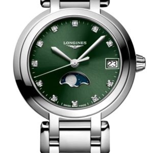 Longines Primaluna Quartz 30mm Green Diamond Dial Steel Women’s Watch L8.115.4.67.6 30mm