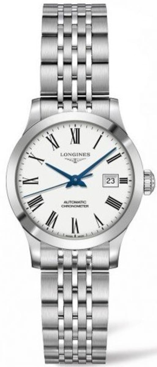 Longines Record White Dial Stainless Steel Women’s Watch L2.321.4.11.6 30mm