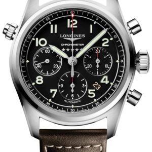Longines Spirit Automatic Black Dial Leather Strap Men’s Watch L3.820.4.53.0 42mm