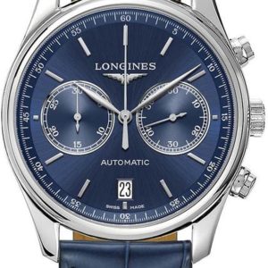 Longines Master Collection Blue Dial Blue Leather Strap Men’s Watch L2.629.4.92.0 40mm