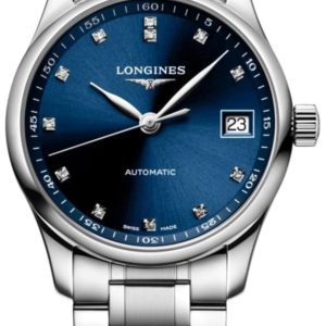 Longines Master Collection Blue Diamond Dial Steel Women’s Watch L2.357.4.97.6 34mm