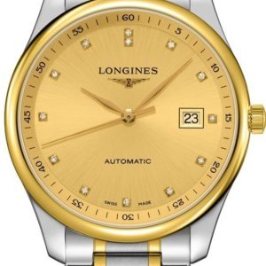 Longines Master Collection Gold Diamond Dial Stainless Steel and Yellow Gold Men’s Watch L2.893.5.37.7 42mm