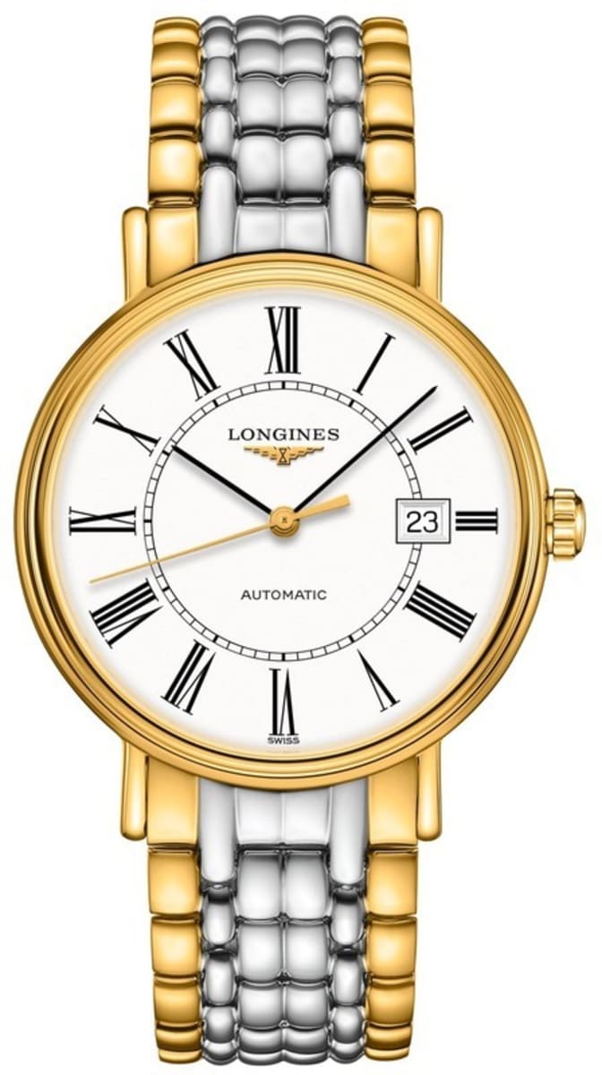 Longines Presence Automatic White Dial Stainless Steel and Yellow Gold PVD Men’s Watch L4.922.2.11.7 40mm