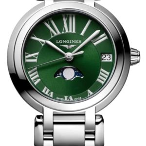 Longines Primaluna Quartz 30mm Green Dial Steel Women’s Watch L8.115.4.61.6 30mm