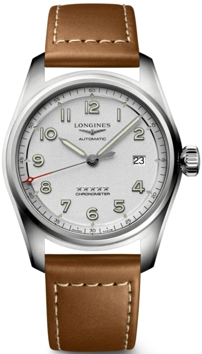 Longines Spirit Automatic Silver Dial Leather Strap Men’s Watch L3.810.4.73.2 40mm