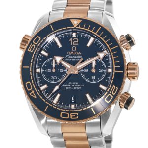 Omega Seamaster Planet Ocean 600M Chronograph 45.5mm Sedna Gold & Steel Blue Dial Men’s Watch 215.20.46.51.03.001 45.5mm
