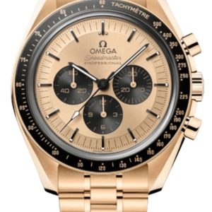Omega Speedmaster Moonwatch Professional Manual Winding Chronograph Gold Dial 18k Gold Men’s Watch 310.60.42.50.99.002 42mm