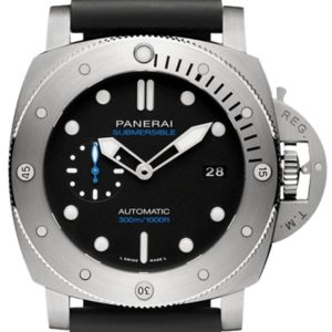 Panerai Submersible 47MM Black Dial Rubber Strap Men’s Watch PAM02305 47mm