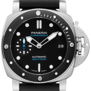 Panerai Submersible Black Dial Rubber Strap Men’s Watch PAM01683 42mm
