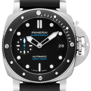Panerai Submersible Black Dial Rubber Strap Men’s Watch PAM02683 42mm