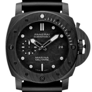 Panerai Submersible Marina Militare Black Dial Rubber Strap Men’s Watch PAM02979 47mm