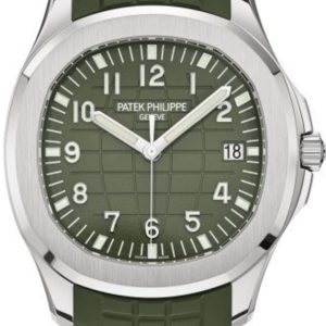 Patek Philippe Aquanaut Green Dial Rubber Strap Men’s Watch 5168G-010 42.2mm