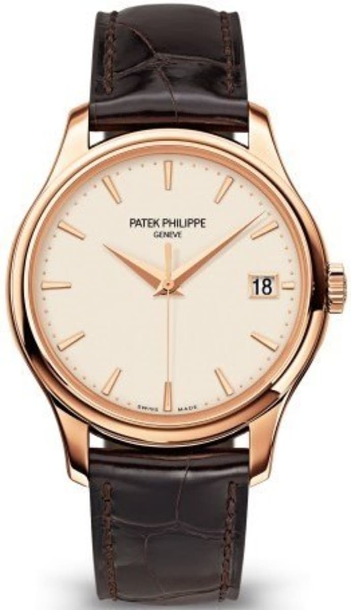 Patek Philippe Calatrava Ivory Dial Brown Leather Strap Men’s Watch 5227R-001 39mm
