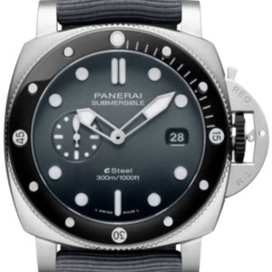 Panerai Submersible Quaranta Quattro Goldtech Grigio Roccia Automatic Grey Dial Synthetic Strap Men’s Watch PAM01288 44mm