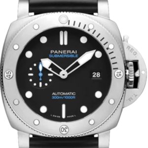 Panerai Submersible QuarantaQuattro Automatic Black Dial Rubber Strap Men’s Watch PAM01596 44mm
