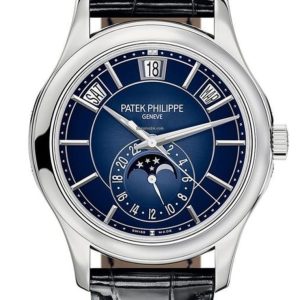 Patek Philippe Complications Annual Calendar Automatic Blue Sunburst Dial Men’s Watch 5205G-013 40mm