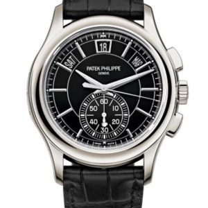 Patek Philippe Complications Annual Calendar Flyback Chronograph Black Leather Men’s Watch 5905P-010 42mm