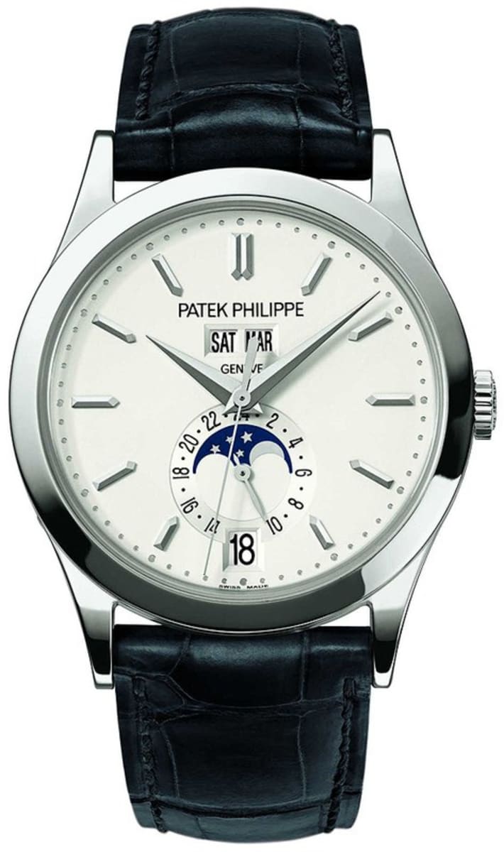 Patek Philippe Complications Annual Calendar Silvery Opaline Dial Men’s Watch 5396G-011 39mm