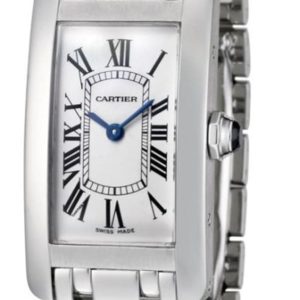 Cartier Tank Americaine Quartz White Dial 18K White Gold Women’s Watch W26019L1 34.8mm