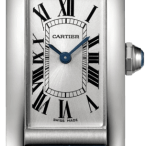 Cartier Tank Americaine Small Silver Dial Leather Strap Women’s Watch WSTA0043 34.8mm