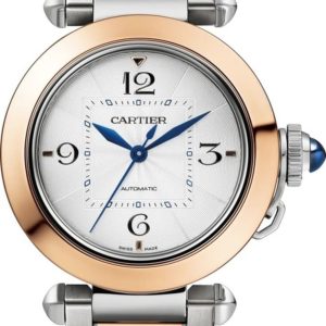 Cartier Pasha 35mm Silver Dial Rose Gold and Steel Women’s Watch W2PA0008 35mm