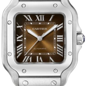 Cartier Santos De Cartier Automatic Medium Brown Dial Steel Women’s Watch WSSA0065 35.1mm