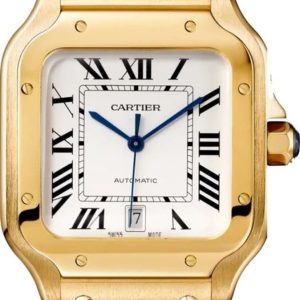 Cartier Santos De Cartier Silver Dial Yellow Gold Men’s Watch WGSA0029 39.8mm