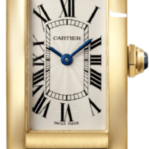 Cartier Tank Americaine Small Silver Dial Yellow Gold Leather Strap Women’s Watch WGTA0039 34.8mm