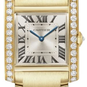 Cartier Tank Francaise Medium Quartz Champagne Dial Diamond 18K Yellow Gold Women’s Watch WJTA0040 32mm