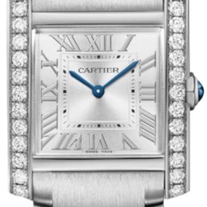 Cartier Tank Francaise Medium Quartz Silver Dial Diamond Steel Women’s Watch W4TA0021 32mm