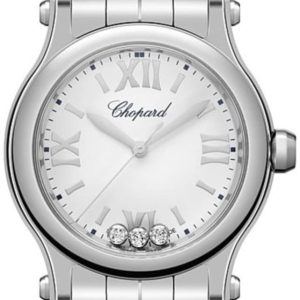 Chopard Happy Sport White Diamond Dial Steel Women’s Watch 278590-3002 30mm