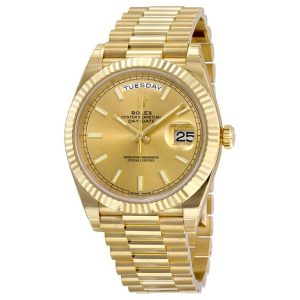 Rolex Day-Date 40 Champagne Dial 18K Yellow Gold President Automatic Men’s Watch 228238CSP 40mm