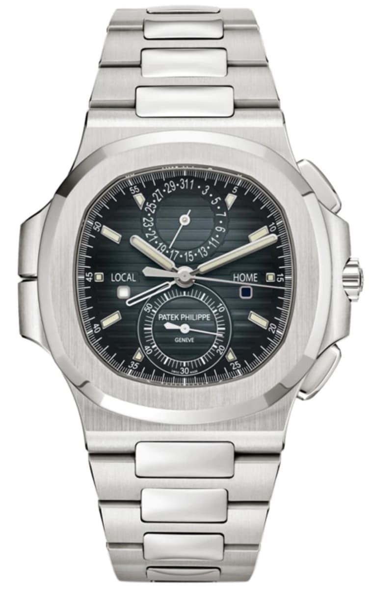 Patek Philippe Nautilus Travel Time Chronograph Blue-Black Dial Steel Men’s Watch 5990/1A-011 40.5mm