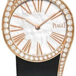 Piaget Limelight Gala Mother of Pearl Dial Diamond Black Satin Strap Women’s Watch G0A41291 32mm