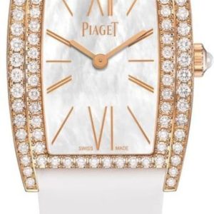 Piaget Limelight Mother of Pearl Dial Diamond Rose Gold Satin Strap Women’s Watch G0A41197 38mm