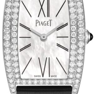 Piaget Limelight Mother of Pearl Dial Diamond White Gold Satin Strap Women’s Watch G0A41198 38mm