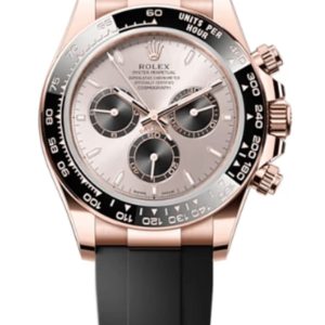 Rolex Cosmograph Daytona Rose Gold Sundust and Black Dial Oysterflex Men’s Watch M126515LN-0006 40mm