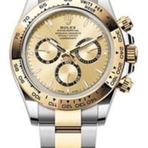 Rolex Cosmograph Daytona Stainless Steel and Yellow Gold Golden Dial Men’s Watch M126503-0004 40mm