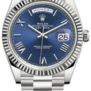 Rolex Day-Date 40 18K White Gold Blue Dial Men’s Watch M228239-0007 40mm