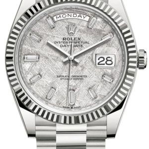 Rolex Day-Date 40 18K White Gold Meteorite Diamond Dial Men’s Watch M228239-0055 40mm