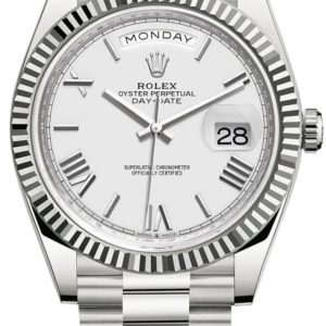 Rolex Day-Date 40 18K White Gold White Dial Men’s Watch M228239-0046 40mm