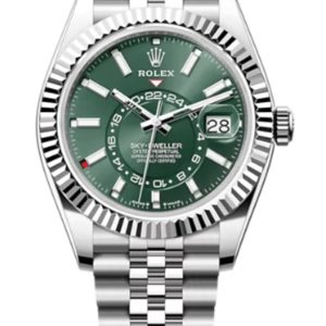 Rolex Sky-Dweller White Rolesor Mint Green Dial Jubilee Men’s Watch M336934-0002 42mm