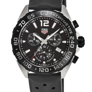 Tag Heuer Formula 1 Quartz Chronograph Black Dial Plastic Strap Men’s Watch CAZ1010.FT8024 43mm Luxury Edition