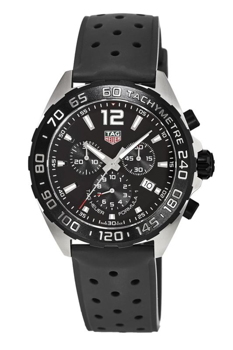 Tag Heuer Formula 1 Quartz Chronograph Black Dial Plastic Strap Men’s Watch CAZ1010.FT8024 43mm Luxury Edition