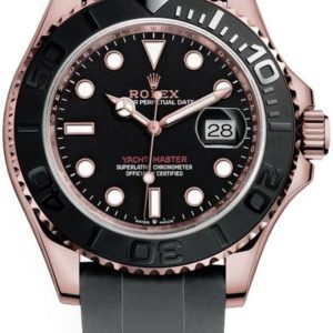 Rolex Yacht-Master 40 Black Dial Black Rubber Men’s Watch M126655-0002 40mm