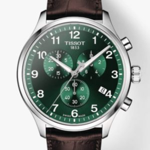Tissot Chrono XL Classic Green Dial Leather Strap Men’s Watch T116.617.16.092.00 45mm