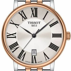 Tissot T-Classic Carson Silver Dial Stainless Steel and Rose Gold Men’s Watch T122.410.22.033.00 40mm